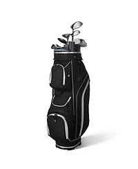 Sevorley 14-Way Golf Cart Bag, 900D Polyester, 13 Pockets, Rain Hood and Strap