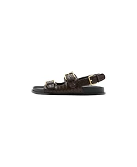 Mango Women's Buckles Braided Sandals