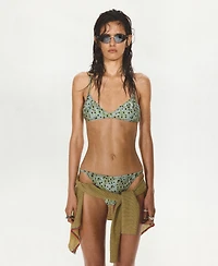 Mango Women's Printed Triangle Bikini Top