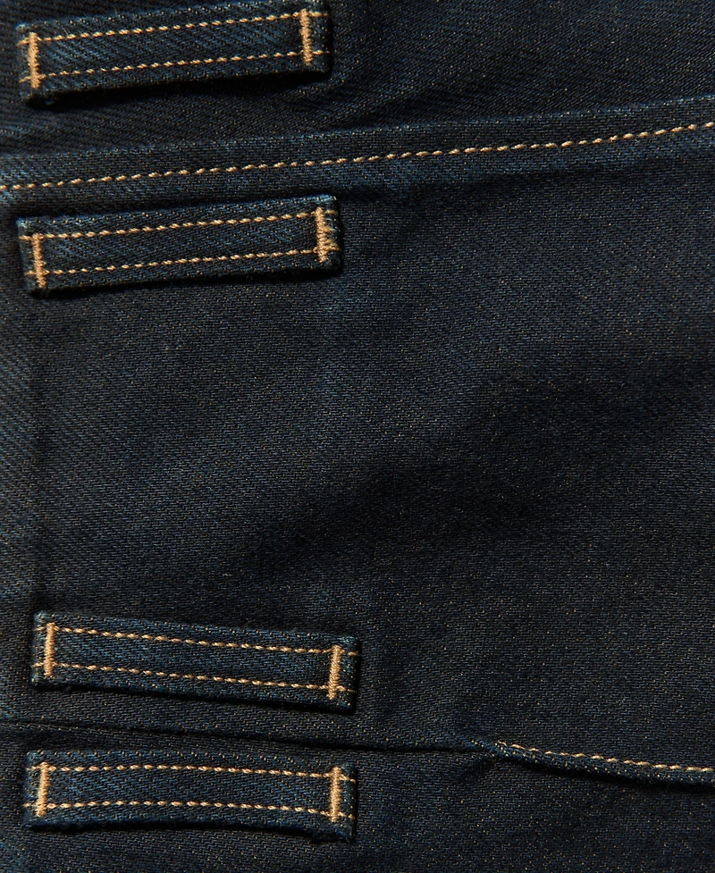 Mango Women's Low-Rise Straight-Leg Contrasting Stitching Jeans