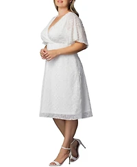 Kiyonna Plus Heavenly A-Line Midi Cocktail Dress