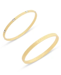 Coach Faux-Stone Signature Logo Stone Duo Bangle Bracelet