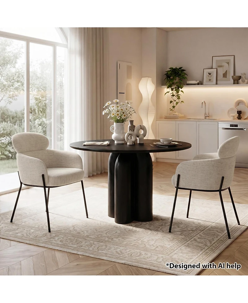 Maison Boucle Modern Upholstered Dining Chair Set of 2