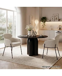 Maison Boucle Modern Upholstered Dining Chair Set of 2