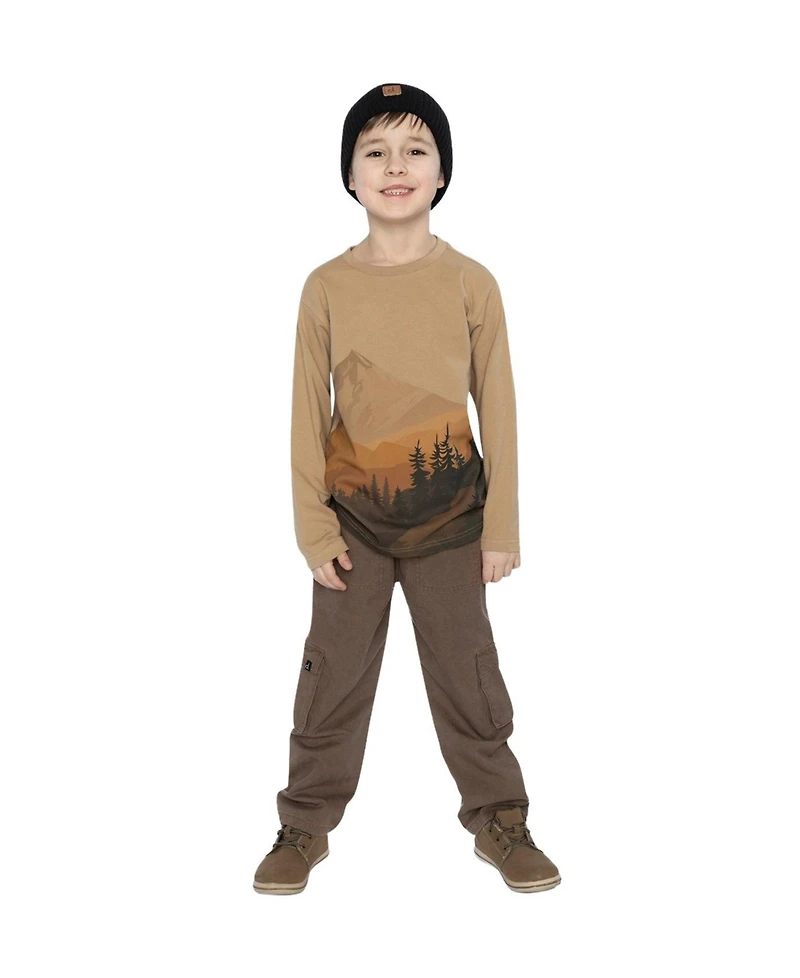 Deux par Deux Toddler Boys Long Sleeve Organic Cotton T-Shirt