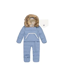 Deux par Baby Boy ( 3M to 24 M ) Snug One Piece Snowsuit Adapted for Car Seats