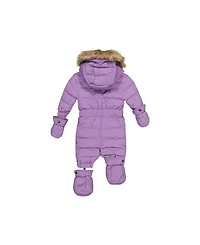 Deux par Baby Girls 6M To 24M Original One Piece Puffy Snowsuit with Removable Mittens and Boots