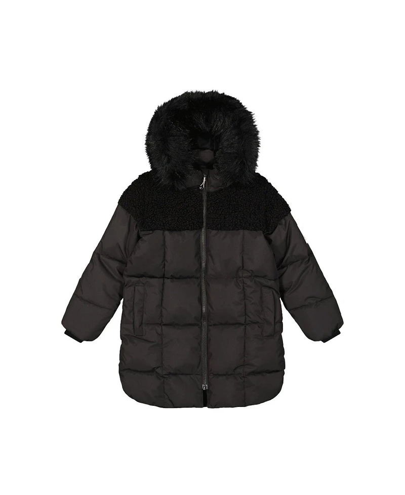Deux par Deux Little and Big Girl ( size 6 to 14 ) Long Winter Puffer Coat