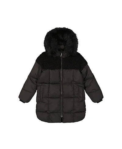 Deux par Deux Little and Big Girl ( size 6 to 14 ) Long Winter Puffer Coat
