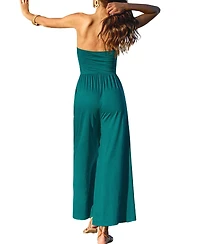 Cupshe Women's Dance Wide-Leg Strapless Jumpsuit
