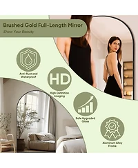 Antok Full Length Mirror, 72"x44" Floor Mirror for Bedroom, Hanging Mounted for Living Room Cloakroom