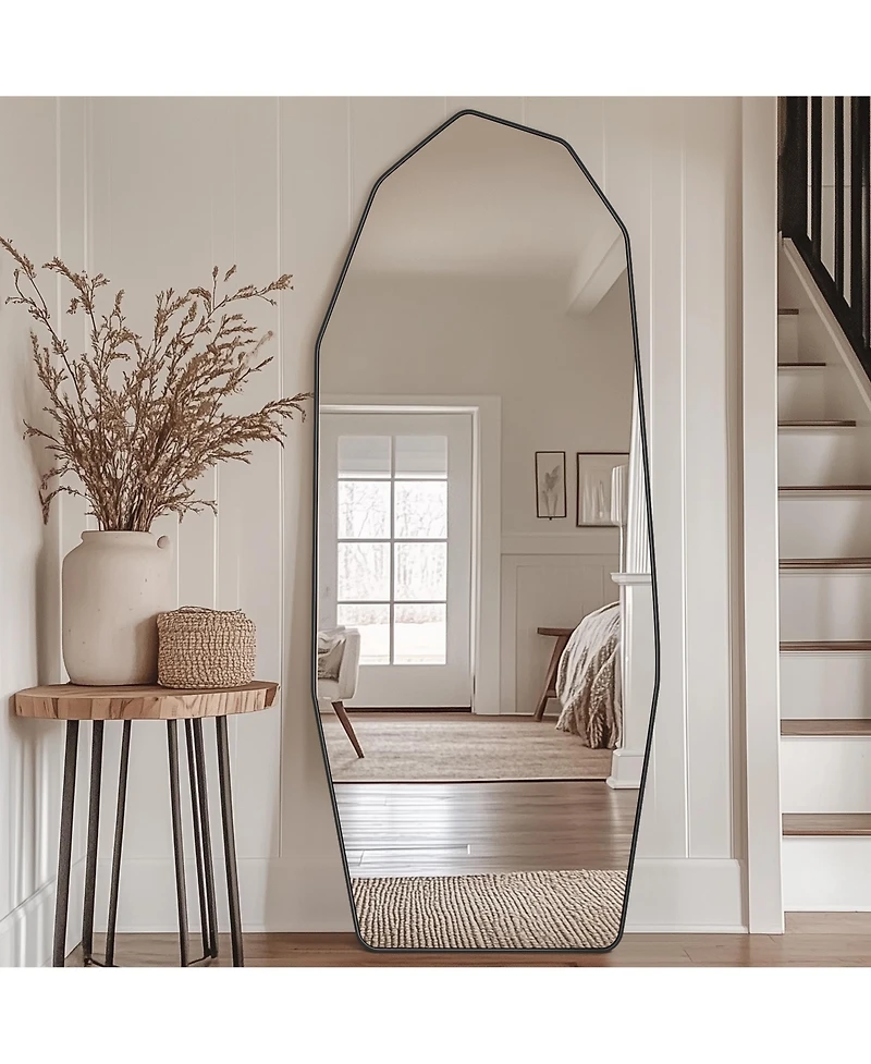 Antok Full Length Mirror, 71"x26" Diamond-shaped Floor Mirror for Bedroom, Hanging Mounted for Living Room Cloakroom