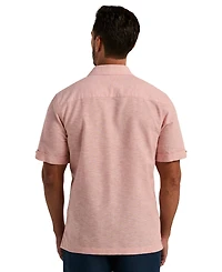 Cubavera Men's Linen Blend Floral Embroidered Shirt