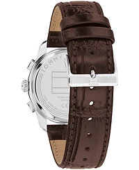 Tommy Hilfiger Men's Multi-Function Dark Brown Leather Strap Watch 38mm