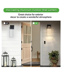 Asagikoiai 2-Pack Led Outdoor Wall Sconces, Weatherproof Dusk to Dawn Bubble Crystal Lights