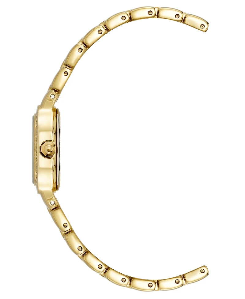 Anne Klein Women's Quartz Oval Black Dial Gold-Tone Alloy Metal Bracelet Watch 18mm