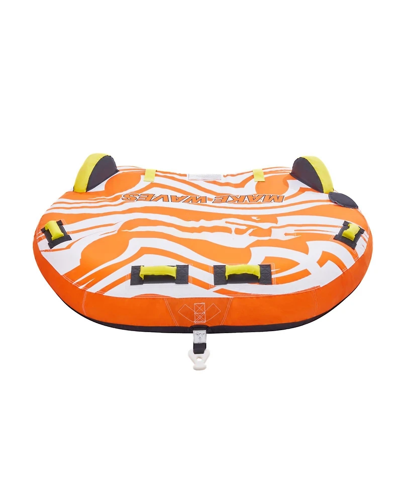 Sevorley Inflatable Towable Tube for Boating, 1-2 Riders Water Sports Tube with Fins, 340 lbs Capacity