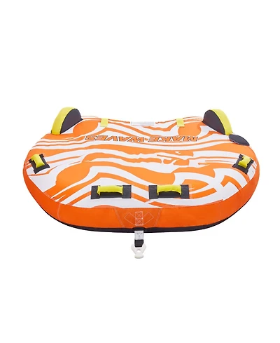 Sevorley Inflatable Towable Tube for Boating, 1-2 Riders Water Sports Tube with Fins, 340 lbs Capacity
