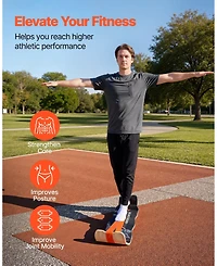 Sevorley Wooden Wobble Balance Board Trainer for Core Workouts, 441 lb Capacity