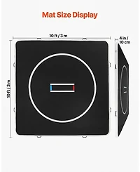 Sevorley Inflatable Wrestling Mat, 10 x 10 ft Pvc Martial Arts Mat with 600W Air Pump