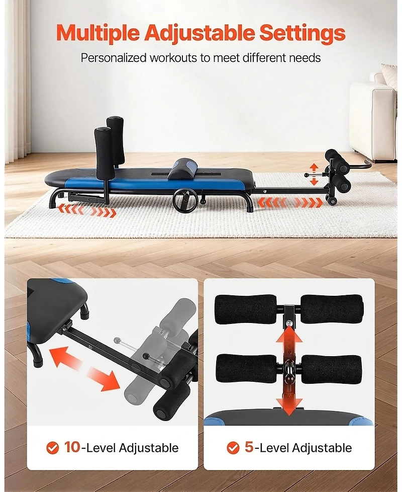 Sevorley Heavy Duty Inversion Table, 350 lb Capacity Back Stretcher with Adjustable Armrests
