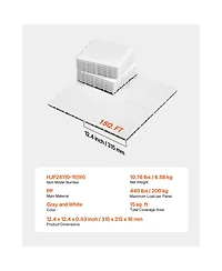 Sevorley Interlocking Dryland Hockey Tiles, 12 x 12 in 15-Pack Training Floor Mat