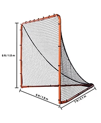 Sevorley Portable Lacrosse Goal, 6' x 6' Steel Frame Training Net, Foldable Backyard Practice Goal