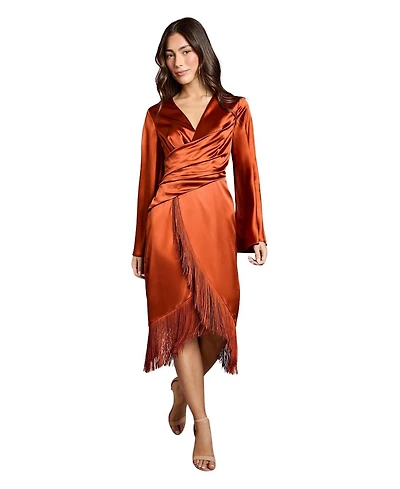 Coast Women's Satin Midi Wrap Dress