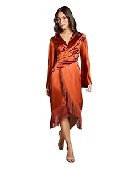 Coast Women's Satin Midi Wrap Dress