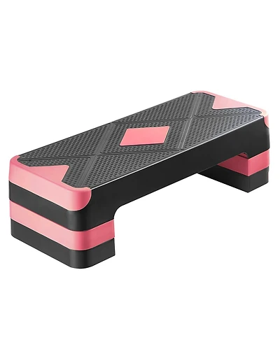 Sevorley Aerobic Exercise Step Platform, 28-Inch Adjustable Fitness Stepper with 4 Risers