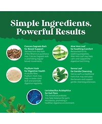Nature's Craft Herbal Laxative Capsules with Probiotics, Senna Leaf, Psyllium Husk and Cascara Sagrada, Gentle Relief for Women and Men, 120 Count