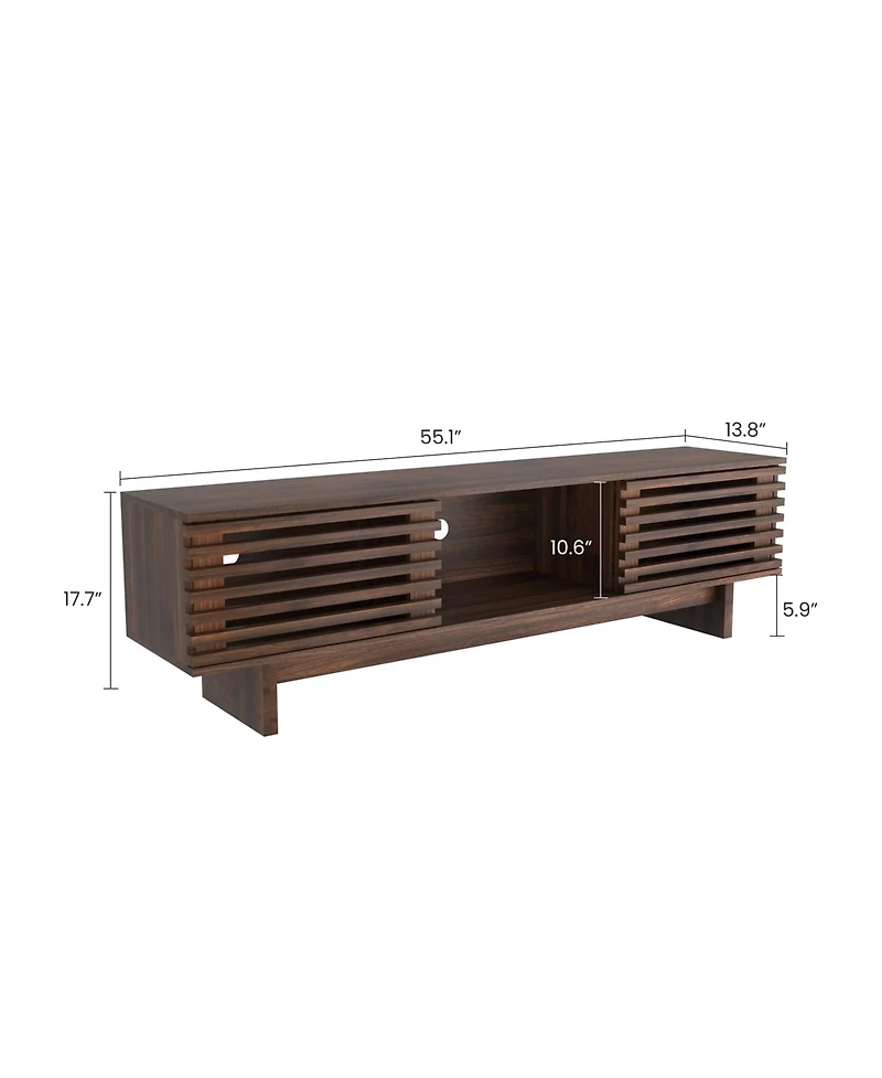 homfan Living Room Table Sets of 2, Includes Tv Stand Storage Cabinet for Tv, Farmhouse Coffee Table with Storage Shelf for Bedroom