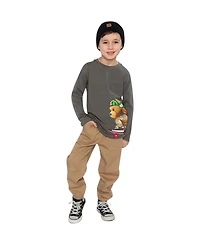 Deux par Deux Little and Big Boy 6-12 Long Sleeve Cotton T-Shirt