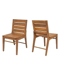 Asagikoiai 7-Piece Wooden Outdoor Dining Set with Slatted Table and Dining Chairs