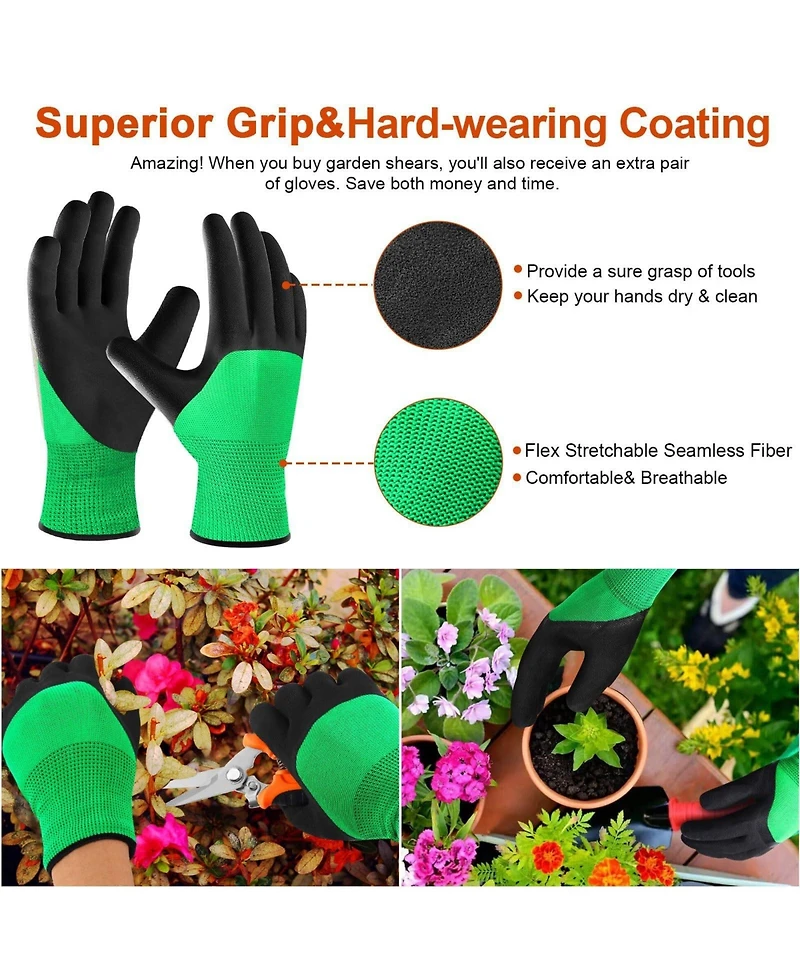 Xdovet Garden Pruning Shears Set With Gloves