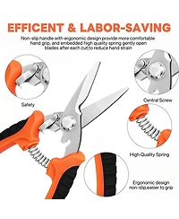 Xdovet Garden Pruning Shears Set Stainless Steel Grip Handles