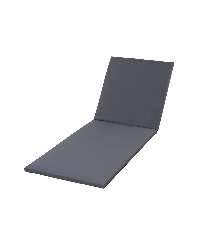 Asagikoiai Adjustable Acacia Wood Patio Chaise Lounge with Water-Resistant Cushion