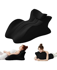 Piscifun Memory Foam Wedge Pillow 27 Degree Angled Contoured Bed Support Cushion With Removable Cover