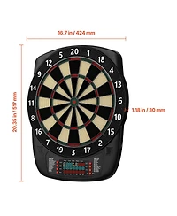 Sevorley Electronic Dart Board with 43 Games, Lcd Scoring and 6 Soft-Tip Darts