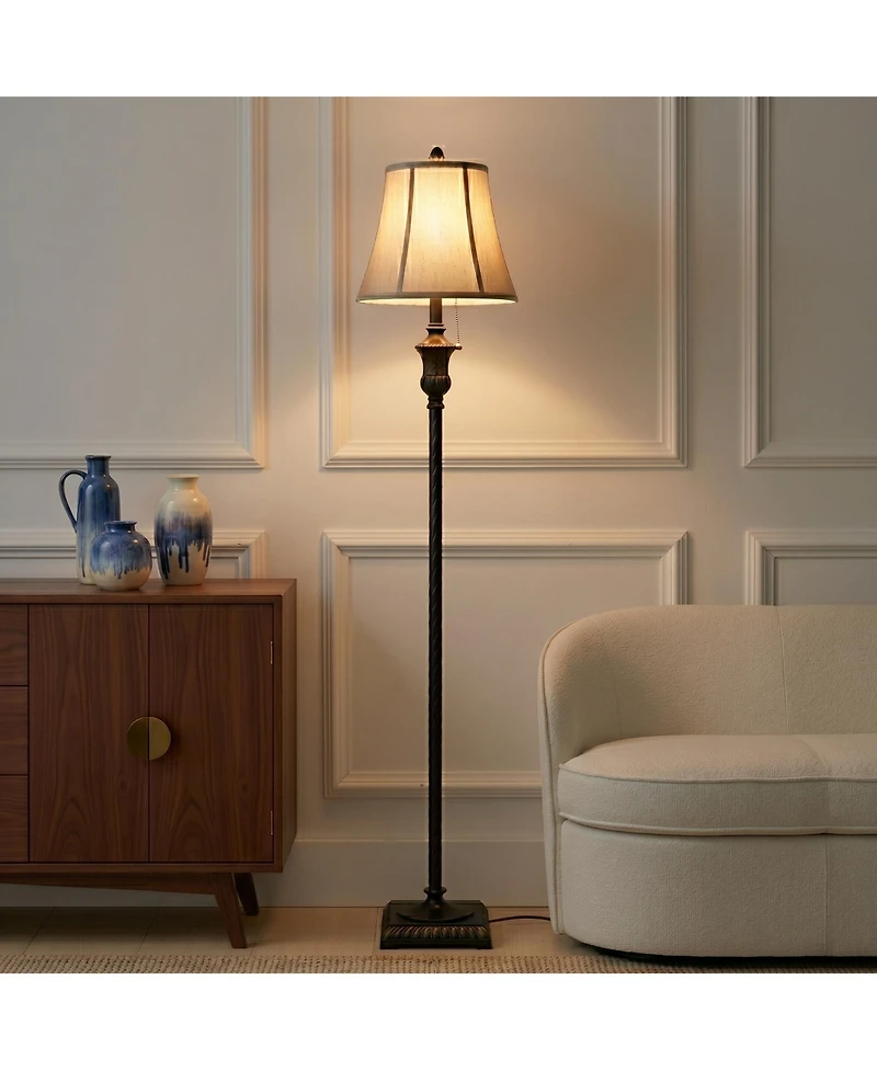 Brightech Sophia 63" Led Classic Floor Lamp with Fabric Shade