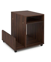 Slickblue 3-Tier Rolling End Table with Storage Rack Modern Mobile stand
