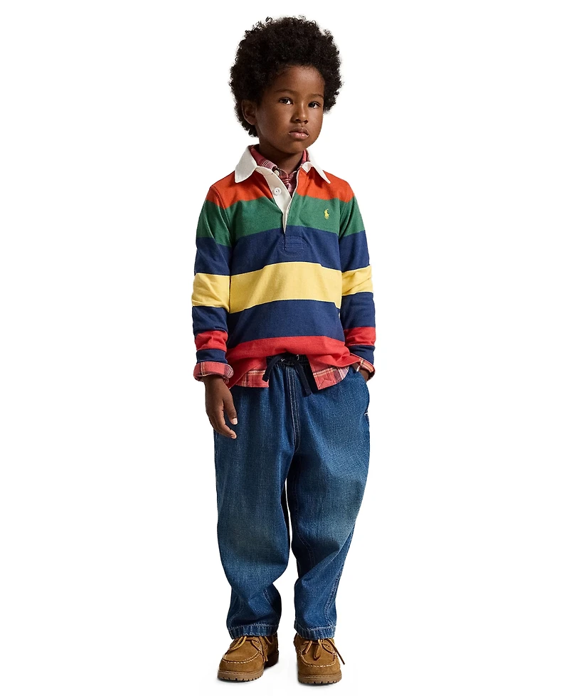 Polo Ralph Lauren Boys' 2T-7 Striped Rugby Shirt