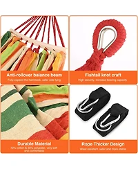 Piscifun Portable Double Single Hammock With Tree Straps Carrying Bag 660lbs Capacity For Camping Outdoor