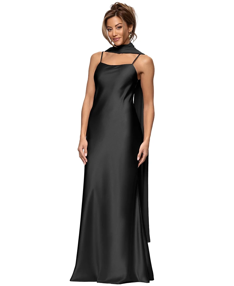 Xscape Women's Overlay Maxi Dress