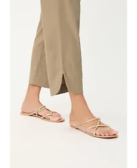 Olsen Women's Mona Fit Pull-On Linen Blend Pant