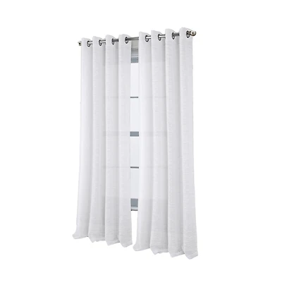 Rt Designers Collection Dexter Linen Texture Grommet Light Filtering Window Curtain Panel