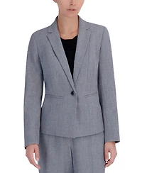 Kasper Women's Stretch Crepe One Button Blazer, Regular & Petite
