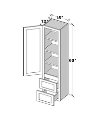 Boyel Living Counter Linen Cabinet, Ready to Assemble Kitchen Cabinet with Solid Wood Frame, Soft-Close Slides and Hinges