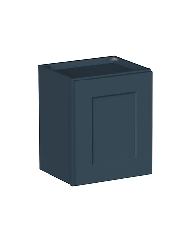 Boyel Living 15 Inch Wide Short Wall Cabinet, Ready to Assemble Cabinet with Solid Wood Frame, Soft-Close Slides and Hinge