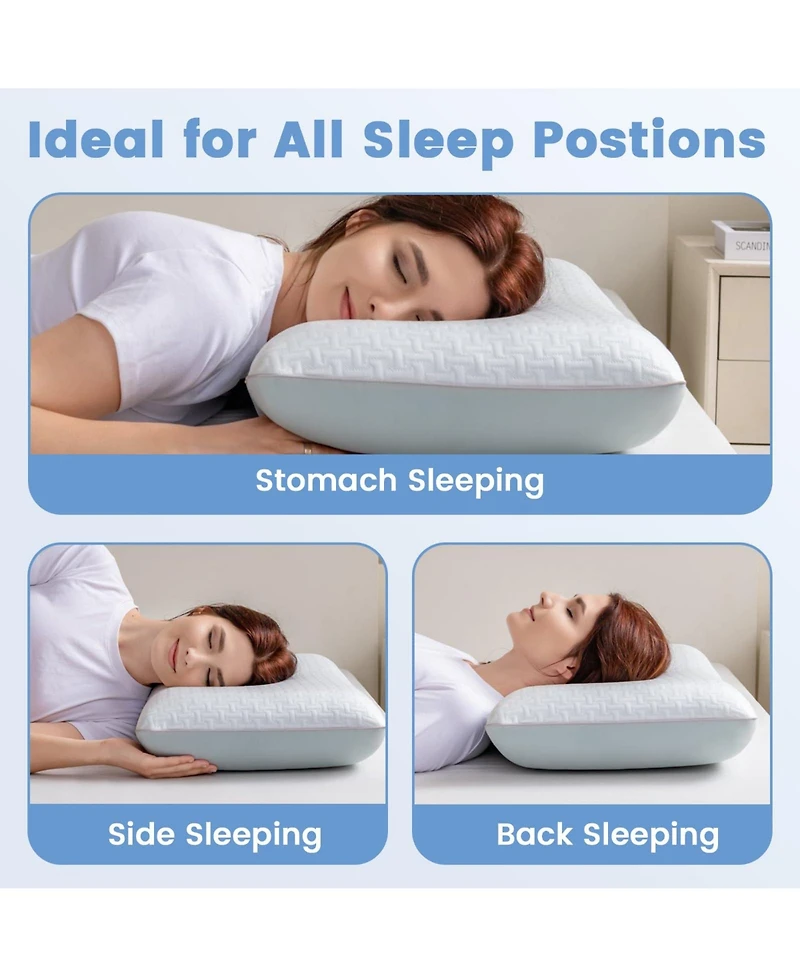 Piscifun Memory Foam Camping Travel Nap Pillow Washable Breathable Cover Support Neck Shoulder Back